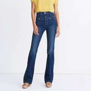 Madewell Skinny Flare Jeans in Bluffwood Wash Western-Yoke Edition Size 26 EUC